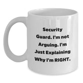 Funny Security Guard Gifts from Men to Security Guard, White Coffee Mug for Security Guard, Christmas Unique Gifts for Security Guard - Main